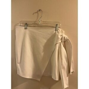 Naked Zebra Womens Size Large Ivory Wrap Tie Waist